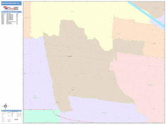 Huntington Park Digital Map Color Cast Style